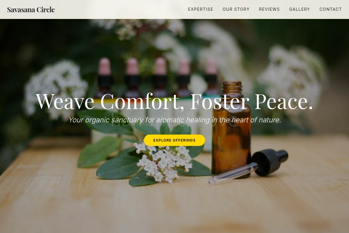 Outdoor Aromatherapy Wellness Parlor